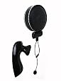Nectar Genuine Leather Retractable Bluetooth Headset Holder (Black)
