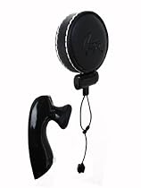 Nectar Genuine Leather Retractable Bluetooth Headset Holder (Black)