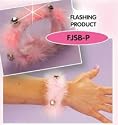 Flashing Bracelet With Bells Pink