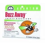 Buzz Away Outdoor Protection Towelettes Natural DEET-Free Bug Repellent 12 Towelettes by Quantum Hea
