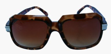 Run DMC Rapper Retro Gazelle Large Sunglasses Animal Print Brown