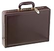 Mancini Burgundy Leather Briefcase Attache Case 3"