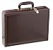 Mancini Burgundy Leather Briefcase Attache Case 3"
