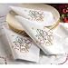 Bucilla 86287 Christmas Bells Stamped Cross Stitch Napkins, 16-Inch by 16-Inch, Set of 4