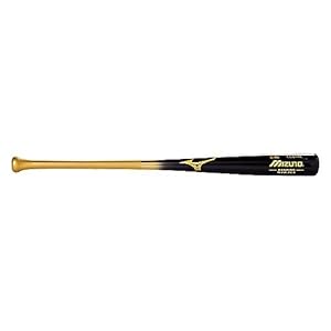 Mizuno MZB243 Classic Bamboo Wood Baseball Bat, Black/Gold, 32-Inch