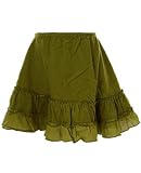 : Cotton Caboodle Sweet Pea Green Pinwale Cord Twirl Skirt
