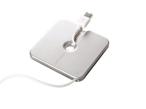 Set de 3 Cableyoyos de bluelounge – Enrouleurs de câble argent pour ordinateur portables, iPod, iPhone, Apple, Mac etc.