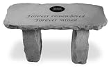 Garden Stone Memorial Bench: Forever Remembered...(Engravable)