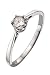 Bella Diamanti Klassischer 9 Karat (375) Weißgold Solitär Verlobung Damen - Diamant Ring Brillant-Schliff 0.25 Karat Ringgröße 50 (15.9)