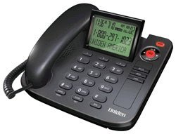 New Uniden Desktop Corded Phone With Caller ID-Black Large Adjustable View Angle LCD Display