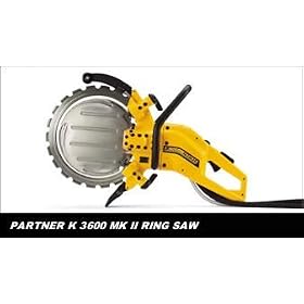 Partner Saw K3600 MK II RingSaw: 5. 8 HP Motor, Hydraulic gear motor, 2500 psi (140 bar) by Partner