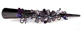 Purple Soft Petal Flower Swarovski Crystal Alligator Clip