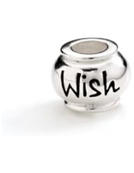 Wish Expression Charm in Silver for 3mm Charm Bracelets