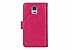 S5 Case, Galaxy S5 Case - Egrace Vintage Classic Wallet Case Hard Shell Skin Case [Stand View] Samsung S5 Premium PU [Wallet Case] Leather Case with Built-in 9 Card Slots Galaxy S5 / Galaxy SV / Galaxy S V (2014) (Hot Pink)