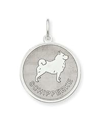 Sterling Silver Schipperke Disc Charm QC2703"