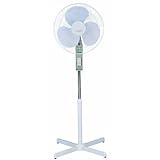 Optimus F-1860 18 inch Oscillating 3-Speed Stand Fan, White