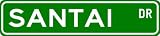 SANTAI Street Sign ~ Personalized Family Lastname Sign ~ Gameroom, Basement, Garage Sign Novelty** ALUMINUM