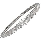 2 1/3ctw Round Diamond Pyramid Bangle Bracelet