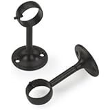 Umbra Ceiling-Mount Bracket for Drapery Rod, Matte Black, Set of 2