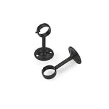 Umbra Ceiling-Mount Bracket for Drapery Rod, Matte Black, Set of 2