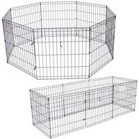 Economy Black Metal Wire Exercise Pen Enclosure extra small - 18 height- eight 2-foot wide panels