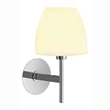Wandleuchte RIOTTE WALL Glas satiniert, chrom/weiß