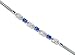 Luxurious Oval Cut Created Sapphire & White CZ Gemstone Bracelet in Sterling Silver