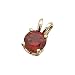 14K Yellow Gold Genuine Mozambique Garnet Solitaire Pendant
