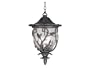 Kenroy Home 70204AP Meadow 3-Light Hanging Lantern with Clear Seeded Glass Shade, Antique Patina