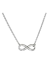Sterling Silver 16 to 18 inch Adjustable Infinity Symbol Necklace