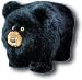 Black Bear Lambswool Footstool