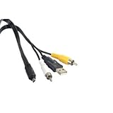 USB+AV Combo Cable for Sony Alpha DSLR-A100/A200/A230/A300/A330/A350/A700/A900 Cameras & Sony Cybershot DSC-S650/DSC-S700/DSC-S730 /DSC-S750/ DSC-S780/ DSC-S800/ DSC-S950