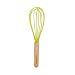 Ciroa Miniamo Brights Lime Silicone Whisk with Wooden Handle
