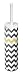 mDesign Slim Toilet Bowl Brush and Holder for Bathroom Storage - Gray/Yellow Chevron