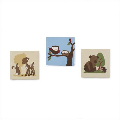 Eddie Bauer Baby Enchanted Hollow Canvas Wall Art Set of 3