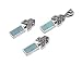 Sterling Silver Marcasite Pendant and Earrings Set - Rectanglular Turquoise with Gems