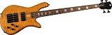 : Spector NS-4H2-FM Quilted Maple Bass Guitar, Amber
