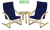 Toys: Medium picture for Guidecraft Kid’s Blue Rocker Table and 2 Chair Set
