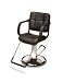 Alexa Styling Chair Features : &bull;&nbsp;Exclusive oversized pump and base for added stability &bull;&nbsp;Commercial grade black vinyl with stitched pattern back &bull;&nbsp;Closed loop polyurethane arms &bull;&nbsp;U shaped chrome footrest with rubber strip &bull;&nbsp;2 year warranty on pump
