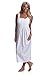 Handmade Women's Smock Tatting Lace Full-length Nightgown White