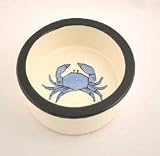 Melia Blue Crab Design Ceramic Dog Bowl-MEDIUM