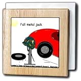 Review 3dRose LLC  / Full Metal Jack - 6 Inch Tile Napkin Holder
