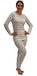 Noble Mount Women's Smooth Comfort Itch-Free Dual Face Fleeced Extreme Cold Raschel Knit Performance Thermal Top and Bottom Set