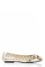 Cut Out Scalloped Flats in Gold