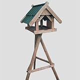 Vogelfutterhaus mit Dreibeinstaender, Nr.73, massive Fichte, 46 x 49 x 40 cm