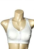 Carol Wior Zip Front T-back Support Bra Comfort Athletic