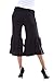 Boutique Republic Women Solid Ruffle Fold Over Capri Short Pants - Palazzo Pants