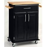Dolly Madison Black Island Cart (Black) (35.5H x 48.25W x 18.25D) by Home Styles