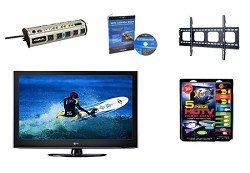 LG 55LH55 HDTV + Hook-up Kit + Power Protection + Calibration + Flat Mount