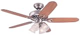 Hunter 25745 The Grand Isle 52-Inch Five Chestnut/Dark Walnut-Blades-Ceiling Fan, Antique Pewter